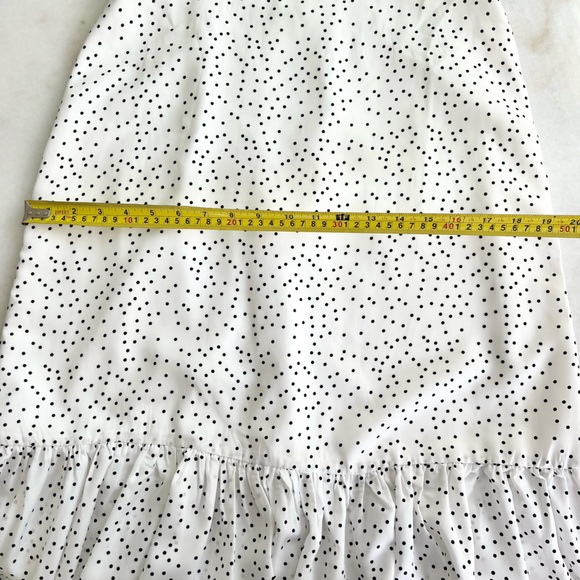 Polka Dot Midi Dress - Flowy Fitted White Midi Dress with Black Polka Dots - Picture 5 of 8